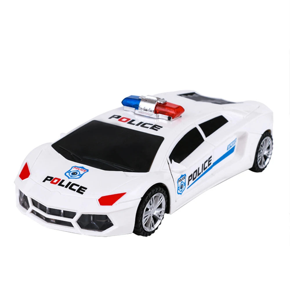 360 Rotation LED light and Sounds Police Car Vehicle Model Electric Toys for Boys Birthday Christmas Gift