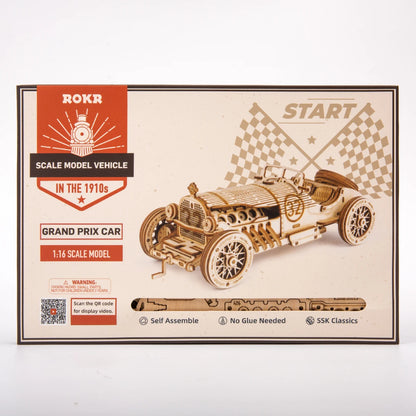Robotime Rokr 3D Puzzle Movable Steam Train,Car,Jeep Assembly Toy Gift for Children Adult Wooden Model Building Block Kits