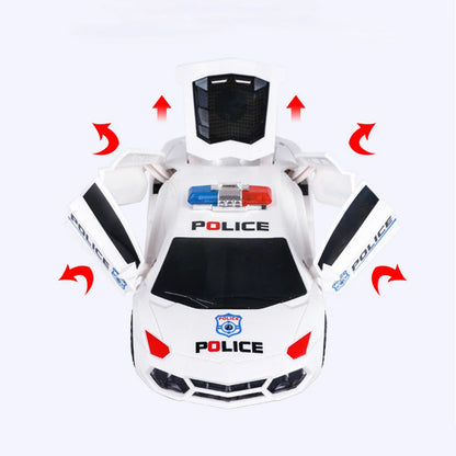 360 Rotation LED light and Sounds Police Car Vehicle Model Electric Toys for Boys Birthday Christmas Gift