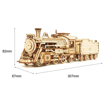 Robotime Rokr 3D Puzzle Movable Steam Train,Car,Jeep Assembly Toy Gift for Children Adult Wooden Model Building Block Kits