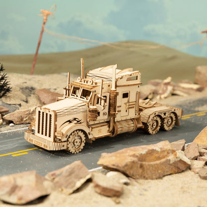 Robotime Rokr 3D Puzzle Movable Steam Train,Car,Jeep Assembly Toy Gift for Children Adult Wooden Model Building Block Kits