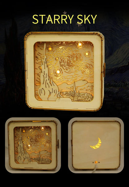 3D Wooden Puzzles Castle Model Kit Night Lights For Kids Desk Decorations Birthday Christmas Gifts For Women