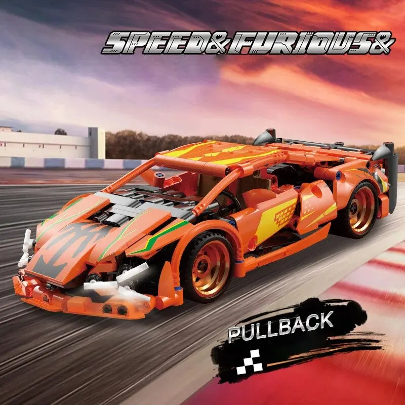 Racing Block Car Set