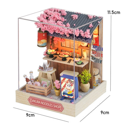 DIY Miniature Dollhouse Kit 3D Puzzle Furniture Assembly Model Doll House Educational Wooden Toys For Children Gifts
