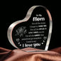 Son Daughter for MomGifts， Mom Birthday Gifts Mothers Day Gifts - Acrylic heart-shaped Best Valentines Day Christmas Gift