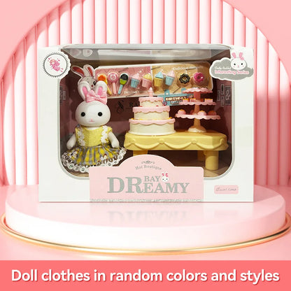 Little Rabbit Dresser Lovely Scene Play Toys Simulation Modelling Children Birthday Gift Indoor Parent-Child Interaction