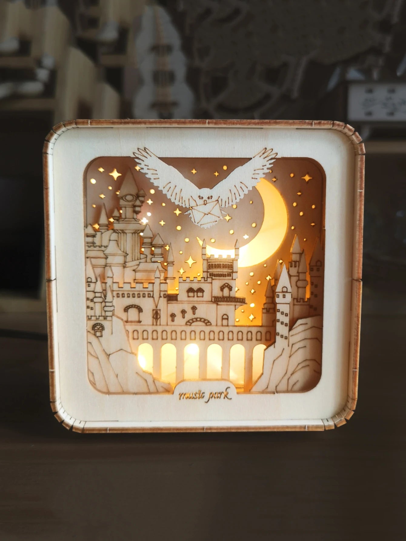 3D Wooden Puzzles Castle Model Kit Night Lights For Kids Desk Decorations Birthday Christmas Gifts For Women