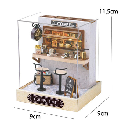 DIY Miniature Dollhouse Kit 3D Puzzle Furniture Assembly Model Doll House Educational Wooden Toys For Children Gifts