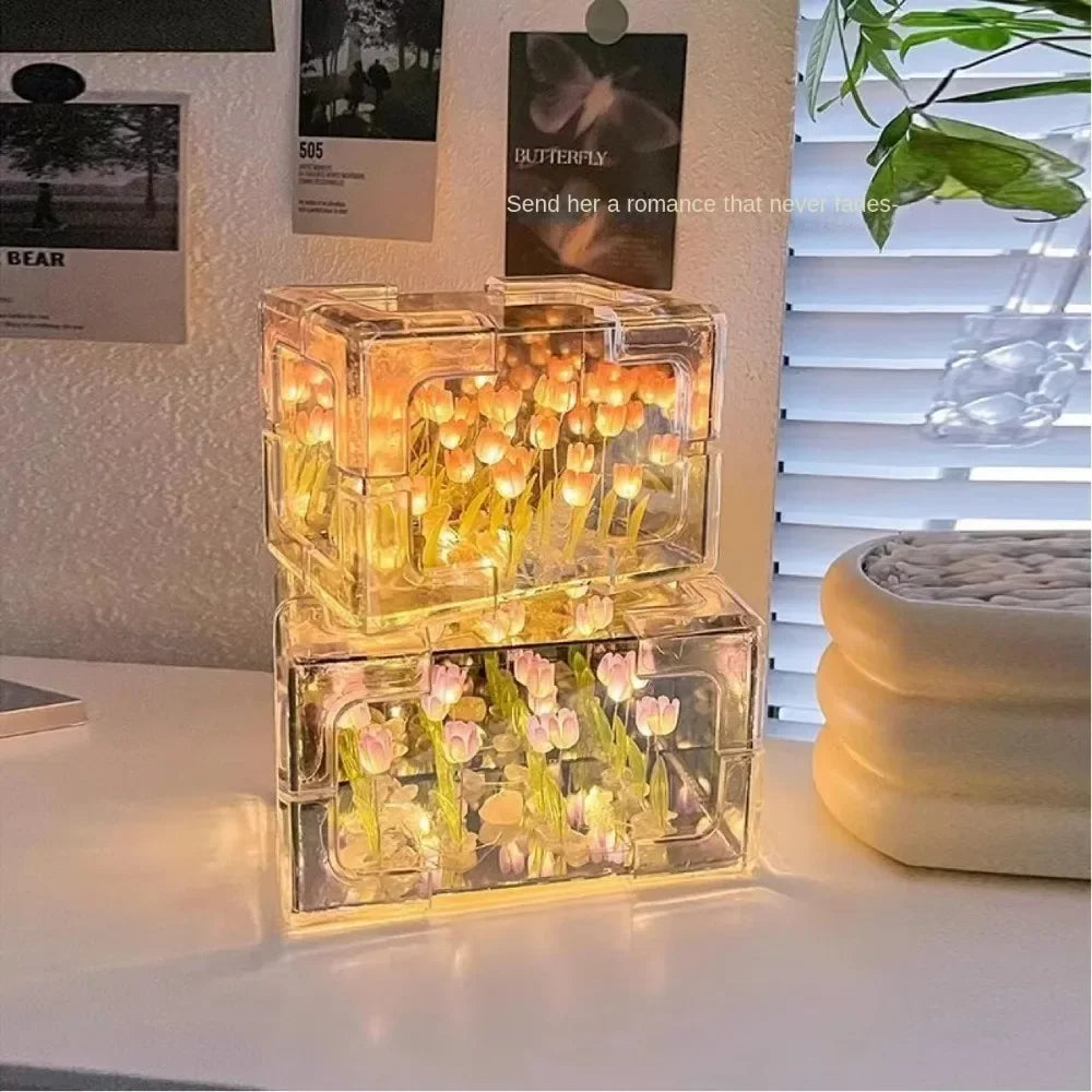 Zonan DIY Tulip Cube Night Lamp
