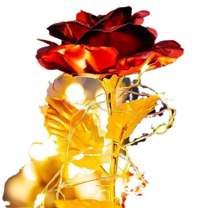 Eternal Life Flower Gold Foil Rose Valentine Gift Creative Gift LED Night Light