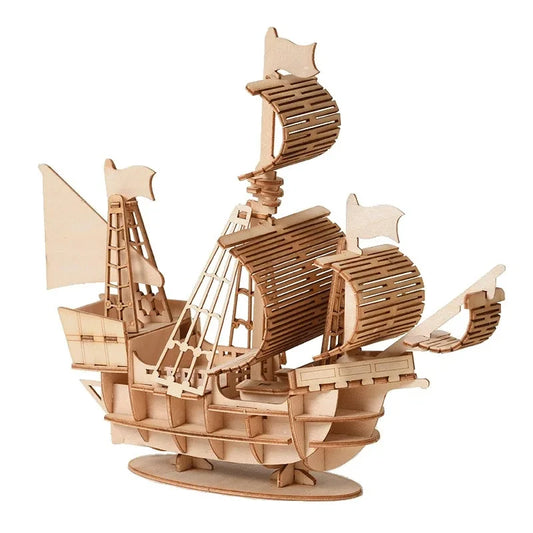 Zonan 3D Wooden Sailboat Puzzle