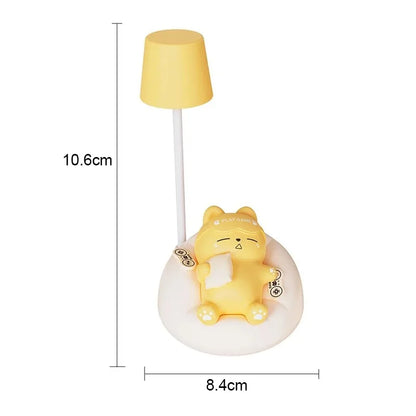 4 Style Cute Cat Night Light Accompany Children Birthday Gift Rechargeable Cartoon Silicone Lamps Room Bedside Decoration Soft
