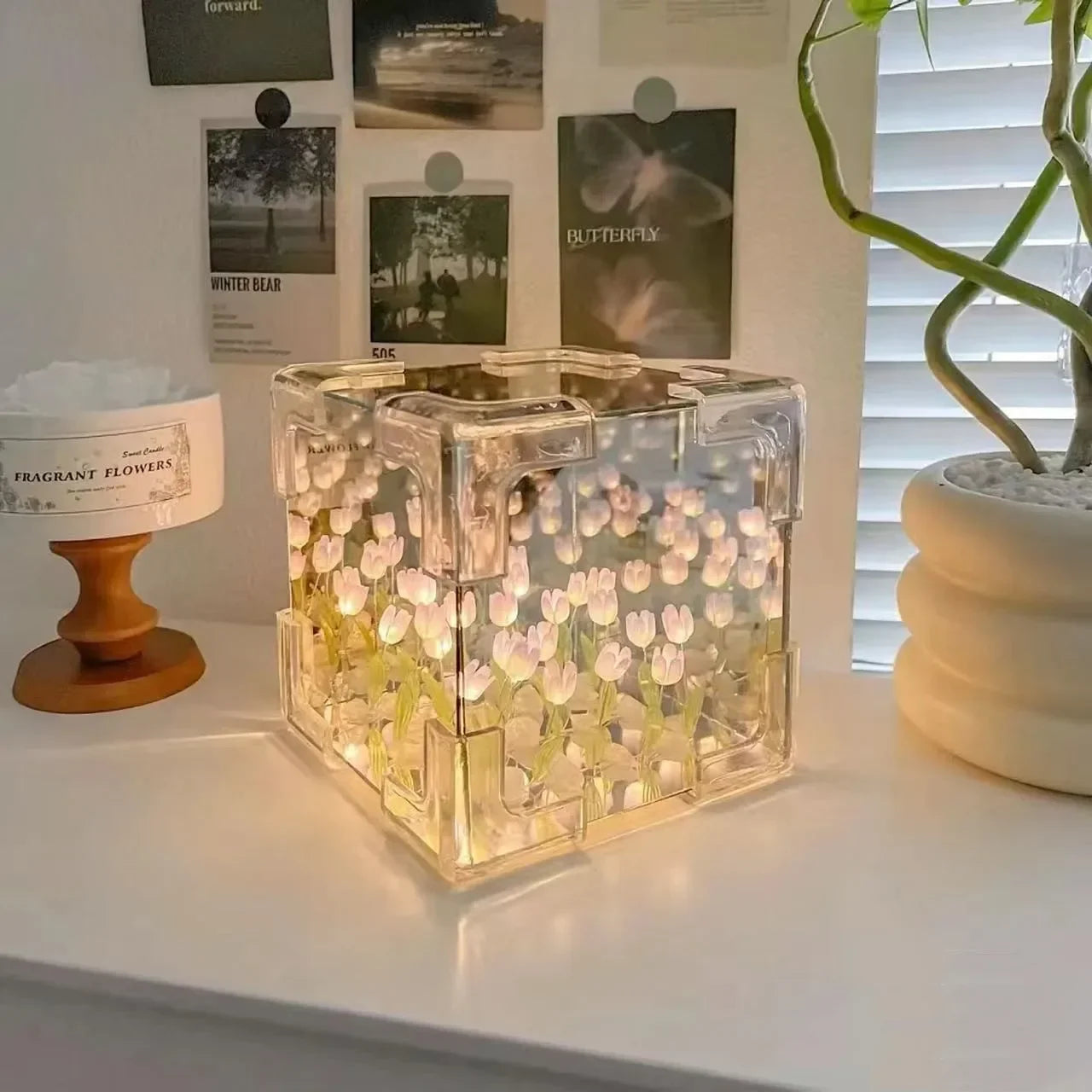 Zonan DIY Tulip Cube Night Lamp