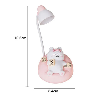 4 Style Cute Cat Night Light Accompany Children Birthday Gift Rechargeable Cartoon Silicone Lamps Room Bedside Decoration Soft