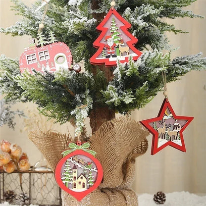 Lighted Christmas Snow Globe Lantern Battery Operated LED Night Light with Hook Christmas Tree Ornaments Gift Ideas