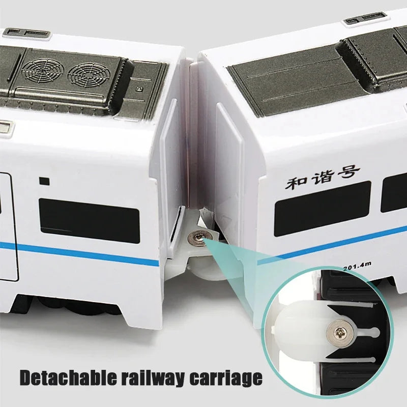 Kids Simulation High-speed Railway Train Toys Electric Sound Light Train Model Car Puzzle Toys for Boys Girls Birthday Xmas Gift