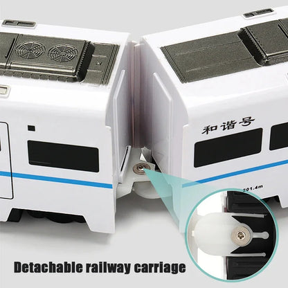 Kids Simulation High-speed Railway Train Toys Electric Sound Light Train Model Car Puzzle Toys for Boys Girls Birthday Xmas Gift