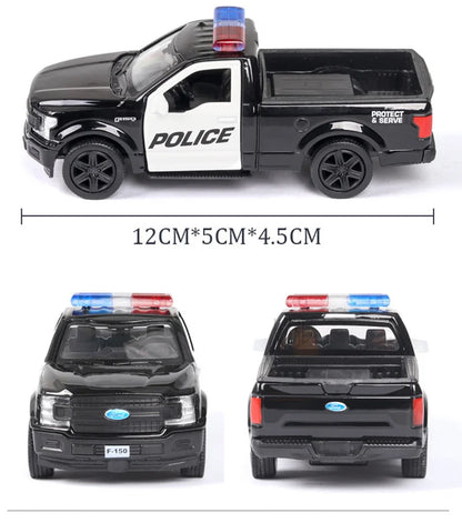 1/36 Car Model Toy Ford Lamborghini Challenger Diecast Alloy Police with Pull Back Metal Sports Cars Model for Boy Birthday Gift