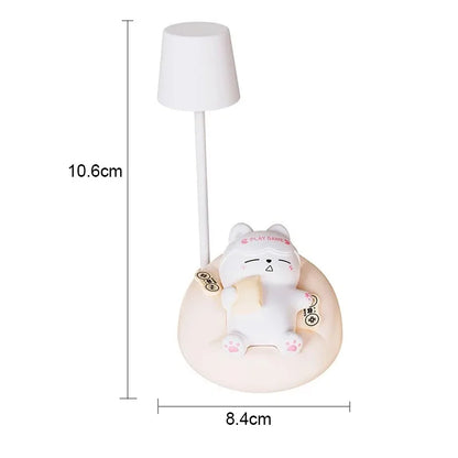4 Style Cute Cat Night Light Accompany Children Birthday Gift Rechargeable Cartoon Silicone Lamps Room Bedside Decoration Soft