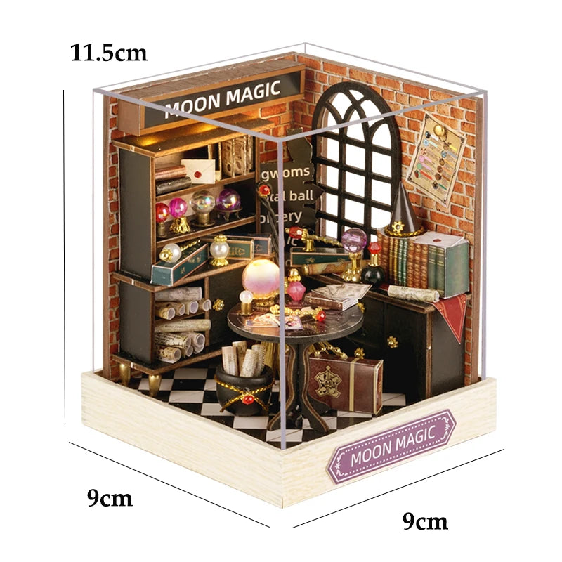 DIY Miniature Dollhouse Kit 3D Puzzle Furniture Assembly Model Doll House Educational Wooden Toys For Children Gifts