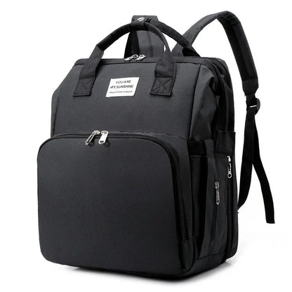 Mother Backpack Multifunctional Large Baby Crib Mommy Bag Foldable Newborn Care Stroller Organizer Diaper Bags with Changing Pad