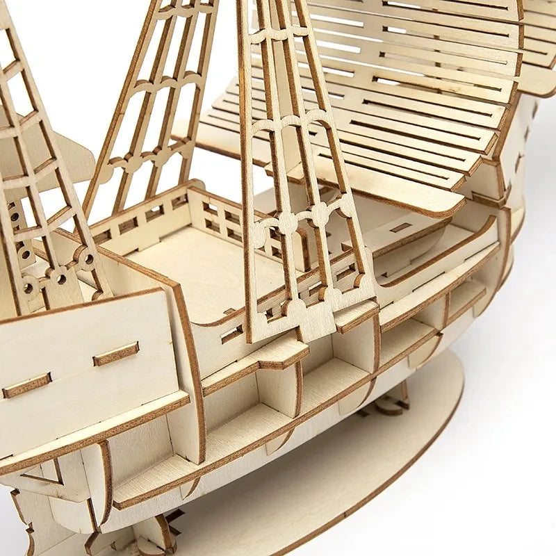 Zonan 3D Wooden Sailboat Puzzle