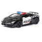 1/36 Car Model Toy Ford Lamborghini Challenger Diecast Alloy Police with Pull Back Metal Sports Cars Model for Boy Birthday Gift