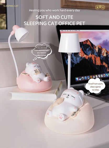 4 Style Cute Cat Night Light Accompany Children Birthday Gift Rechargeable Cartoon Silicone Lamps Room Bedside Decoration Soft