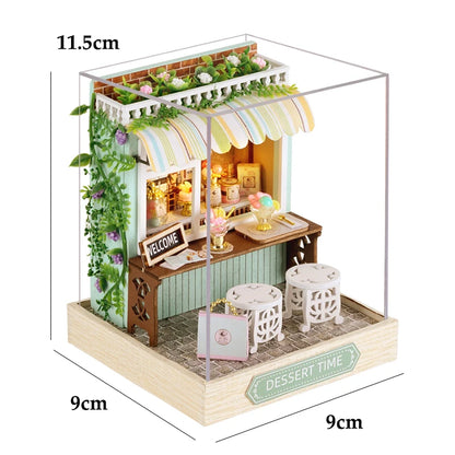 DIY Miniature Dollhouse Kit 3D Puzzle Furniture Assembly Model Doll House Educational Wooden Toys For Children Gifts