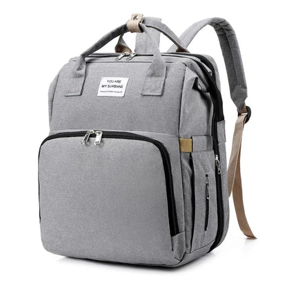 Mother Backpack Multifunctional Large Baby Crib Mommy Bag Foldable Newborn Care Stroller Organizer Diaper Bags with Changing Pad