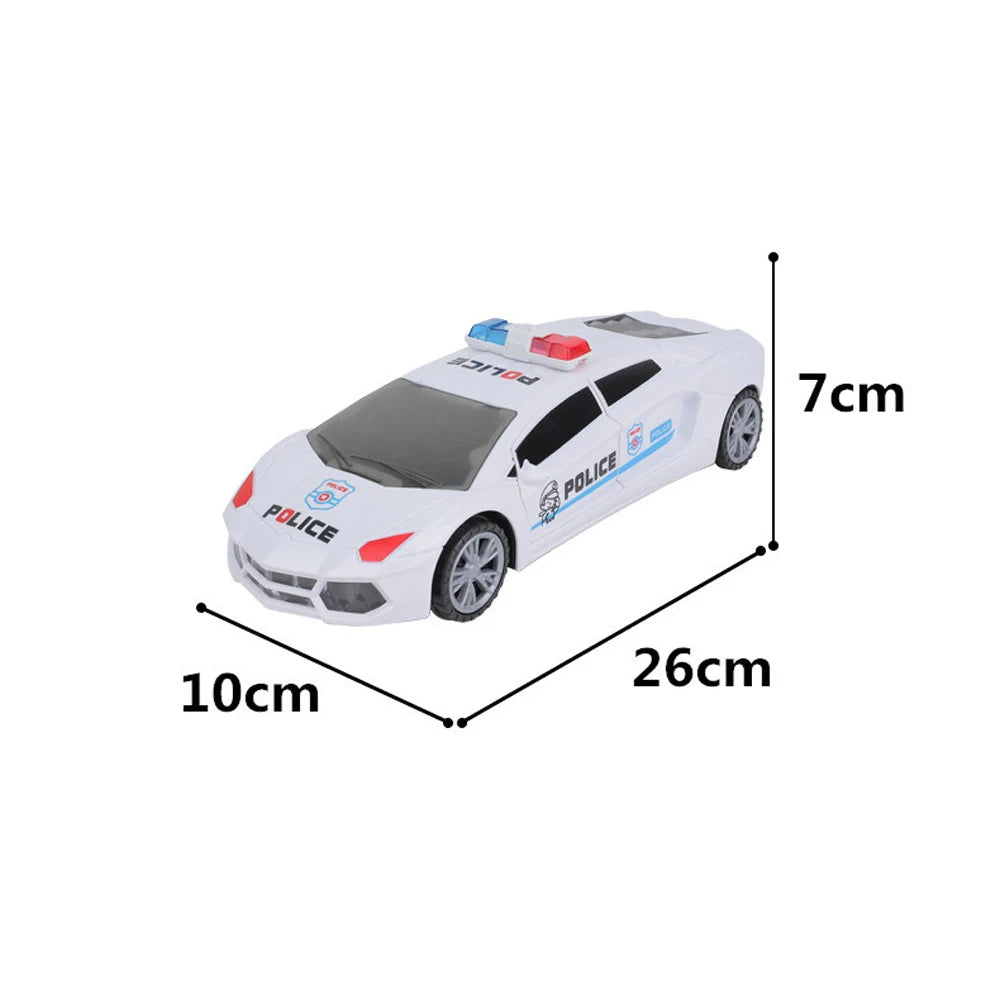 360 Rotation LED light and Sounds Police Car Vehicle Model Electric Toys for Boys Birthday Christmas Gift