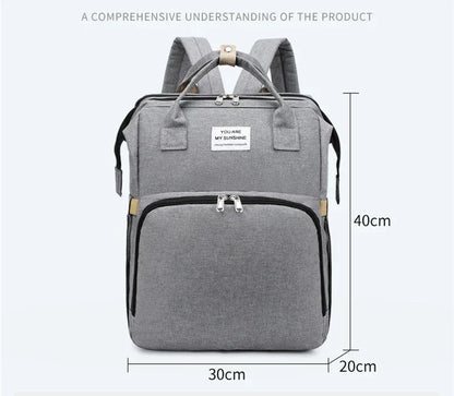 Mother Backpack Multifunctional Large Baby Crib Mommy Bag Foldable Newborn Care Stroller Organizer Diaper Bags with Changing Pad