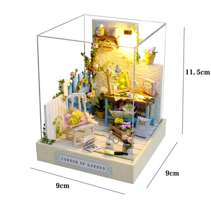 DIY Miniature Dollhouse Kit 3D Puzzle Furniture Assembly Model Doll House Educational Wooden Toys For Children Gifts