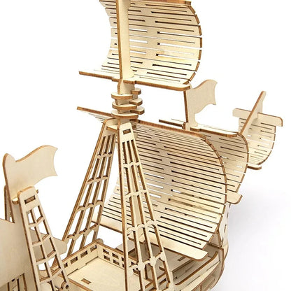 Zonan 3D Wooden Sailboat Puzzle