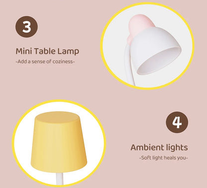 4 Style Cute Cat Night Light Accompany Children Birthday Gift Rechargeable Cartoon Silicone Lamps Room Bedside Decoration Soft