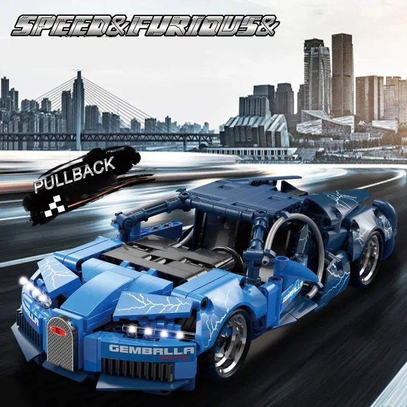 Racing Block Car Set