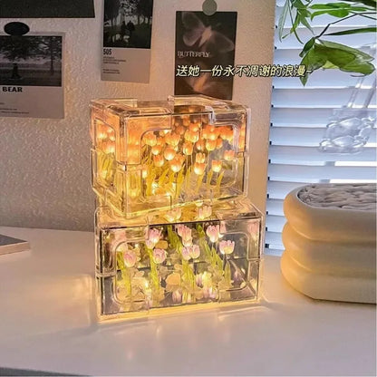 Zonan DIY Tulip Cube Night Lamp
